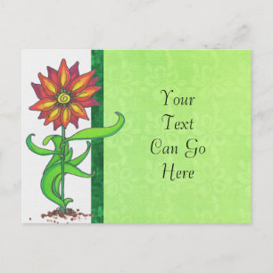 Wild Stylised Flower Postcard