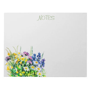 Wild summer flowers notepad