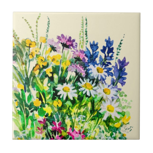 Wild summer flowers tile (Front)