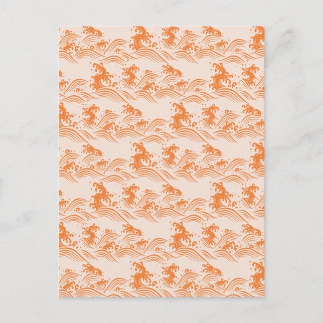 Wild Summer Ocean Beach Waves Holiday Postcard (Front)