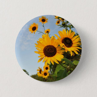 Wild Sunflowers 6 Cm Round Badge