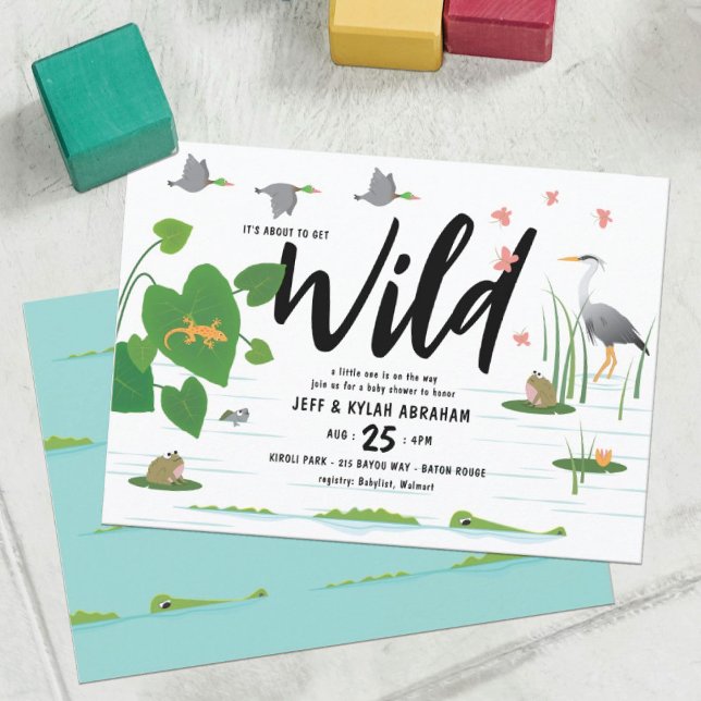 Wild Swamp Creatures Baby Shower Invitation (Creator Uploaded)