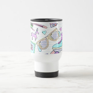 Wild Sweet Eighties Colouring Book Doodle Fun Travel Mug