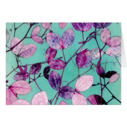 Wild Sweet pea Leaves Card