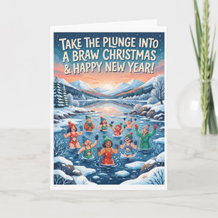 Wild Swimming Braw Christmas And New Year Card