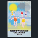WILD SWIMMING CALENDAR 2024<br><div class="desc">An original, fun, fully illustrated Wild Swimming Calendar for 2024. The perfect gift for anyone who loves cold water dips or long summer swims. This calendar captures the fun to be had when swimming in the sea, we're all a bit nuts about how good it feels and how those mindful...</div>