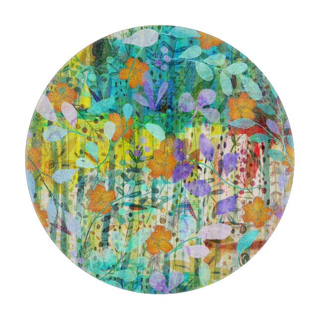 Wild Tangerine - Nature Inspired Floral Art -  Cutting Board (Front)