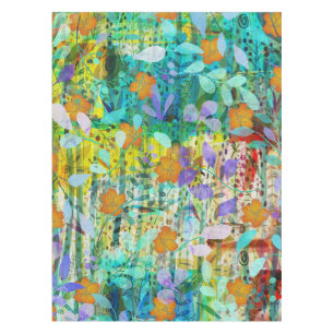 Wild Tangerine - Nature Inspired Floral Art -  Tablecloth
