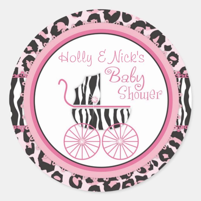 Wild Thing Cheetah & Zebra Print Sticker 3 (Front)