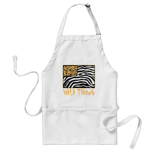 Wild Thing! Cool Animal Print design Standard Apron (Front)