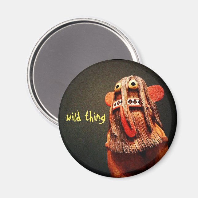 Wild Thing Kachina Doll Face Photo Fun Cute Magnet (Front/Back)