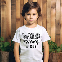 Wild Thing Number Quote Funny Leopard Print T-Shir