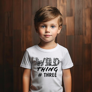 Wild Thing Number Quote Funny Leopard Print Toddler T-Shirt