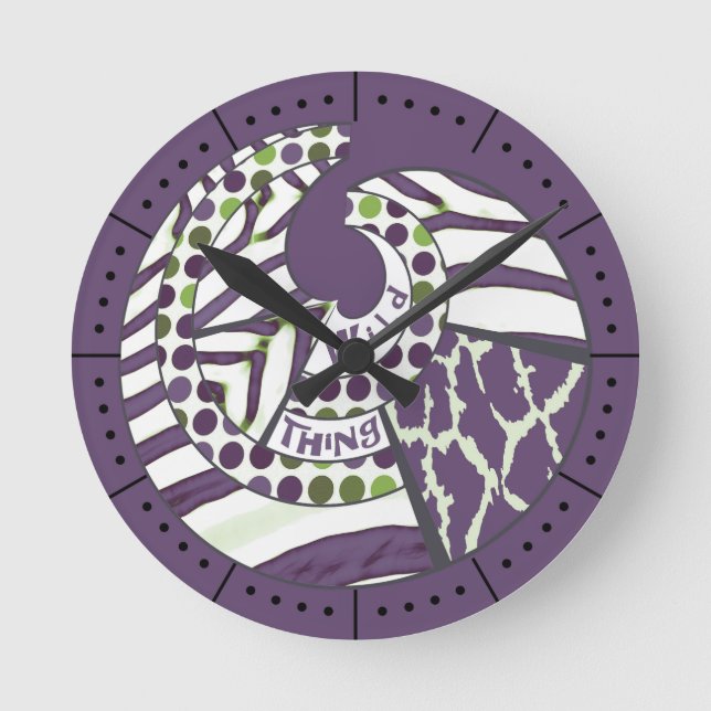 Wild Thing Purple with Chapter Ring Round Clock (Front)