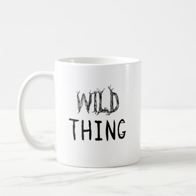 Wild Thing With Root Letter Coffee Mug (Left)