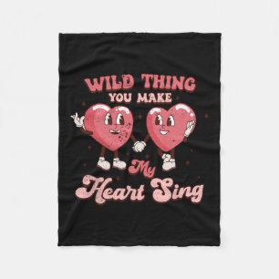 Wild Thing You Make Me Heart Sing Funny Sayings Va Fleece Blanket
