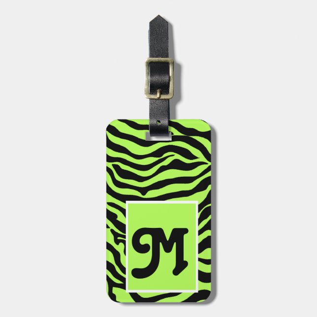 Wild Thing Zebra Print Personalised Luggage TagFun Tag (Front Vertical)