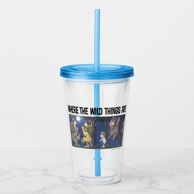 Wild Things and Max Dancing in Moonlight Acrylic Tumbler (Front)