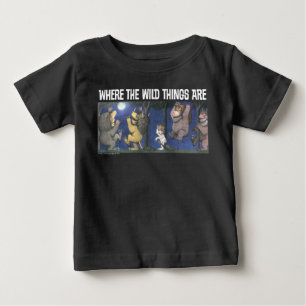 Wild Things and Max Dancing in Moonlight Baby T-Shirt
