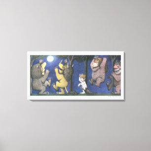 Wild Things and Max Dancing in Moonlight Canvas Print