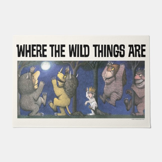 Wild Things and Max Dancing in Moonlight Doormat (Front)