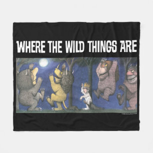 Wild Things and Max Dancing in Moonlight Fleece Blanket