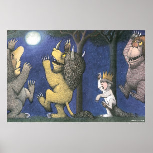 Wild Things and Max Dancing in Moonlight Poster