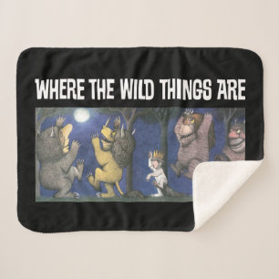 Wild Things and Max Dancing in Moonlight Sherpa Blanket