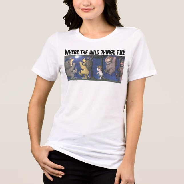Wild Things and Max Dancing in Moonlight Tri-Blend Shirt (Front)