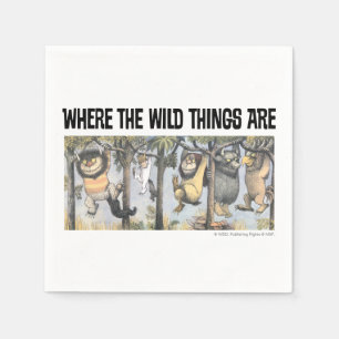 Wild Things and Max Swinging From Trees Napkin