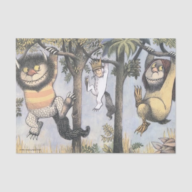 Wild Things and Max Swinging From Trees Tissue Paper (Front)