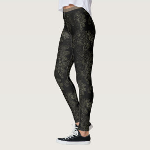 Wild Things Black Floral Leggings