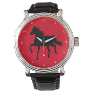 Wild Tibetan Horse Running & Tibet Numbers Watch