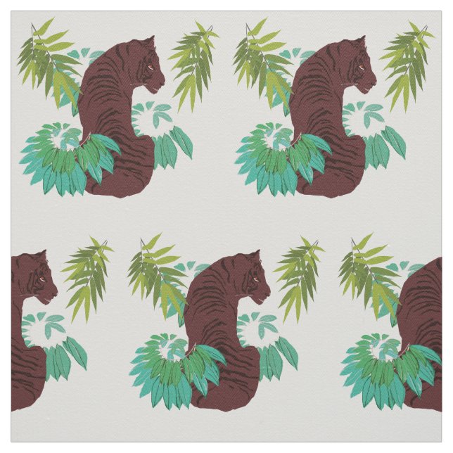 Wild Tiger Art Fabric (Swatch)