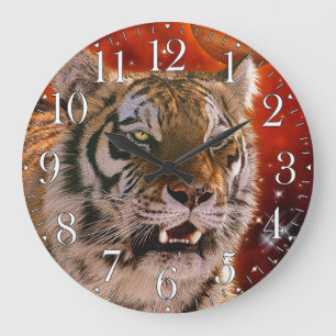 Wild Tiger Big Cat Art Animal-lover Wall Clock