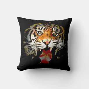 Wild Tiger Eyes Cushion