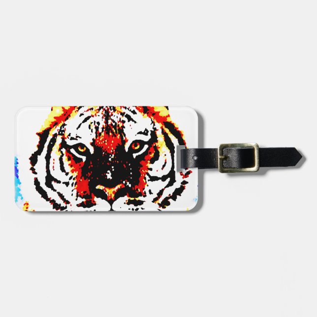 Wild Tiger Eyes Luggage Tag (Front Horizontal)