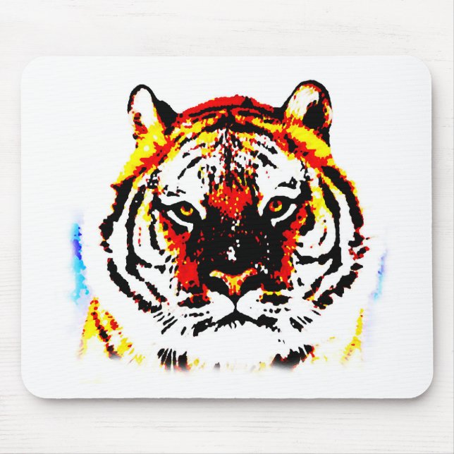 Wild Tiger Eyes Mouse Mat (Front)