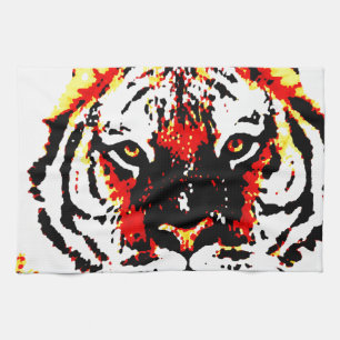 Wild Tiger Eyes Tea Towel