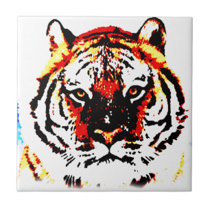 Wild Tiger Eyes Tile