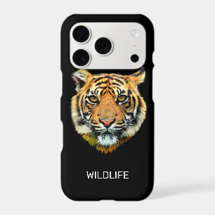 Wild Tiger Face on Black