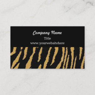 Wild Tiger Fur Pattern Business Card