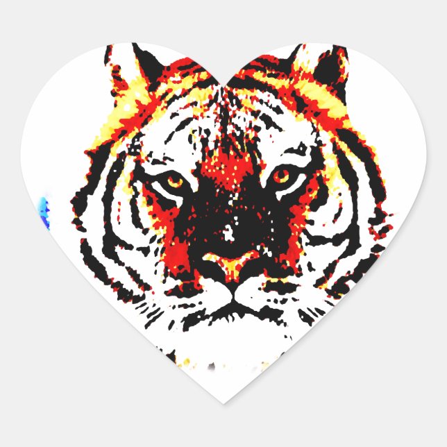 Wild Tiger Heart Sticker (Front)