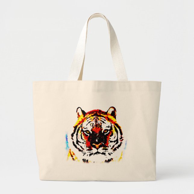 Wild Tiger Large Tote Bag (Front)
