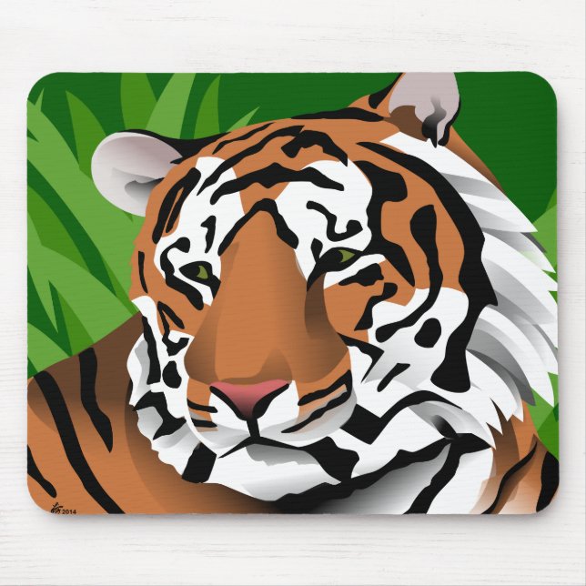Wild Tiger Mouse Mat (Front)