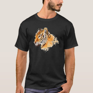 Wild Tiger Tiger Head Cat  Tiger Art Tiger T-Shirt