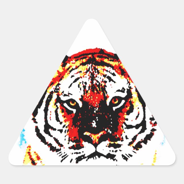Wild Tiger Triangle Sticker (Front)