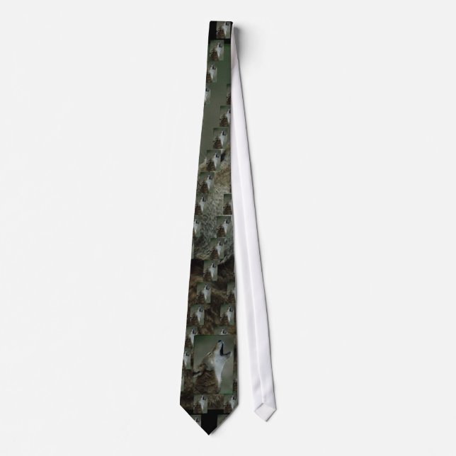 Wild Timber Wolf Howling Tie (Front)