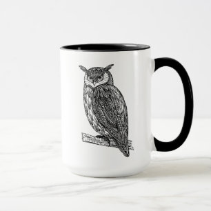 Wild Totem Animal Owl Doodle Mug