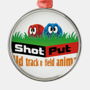 Wild track and field animals metal tree decoration
